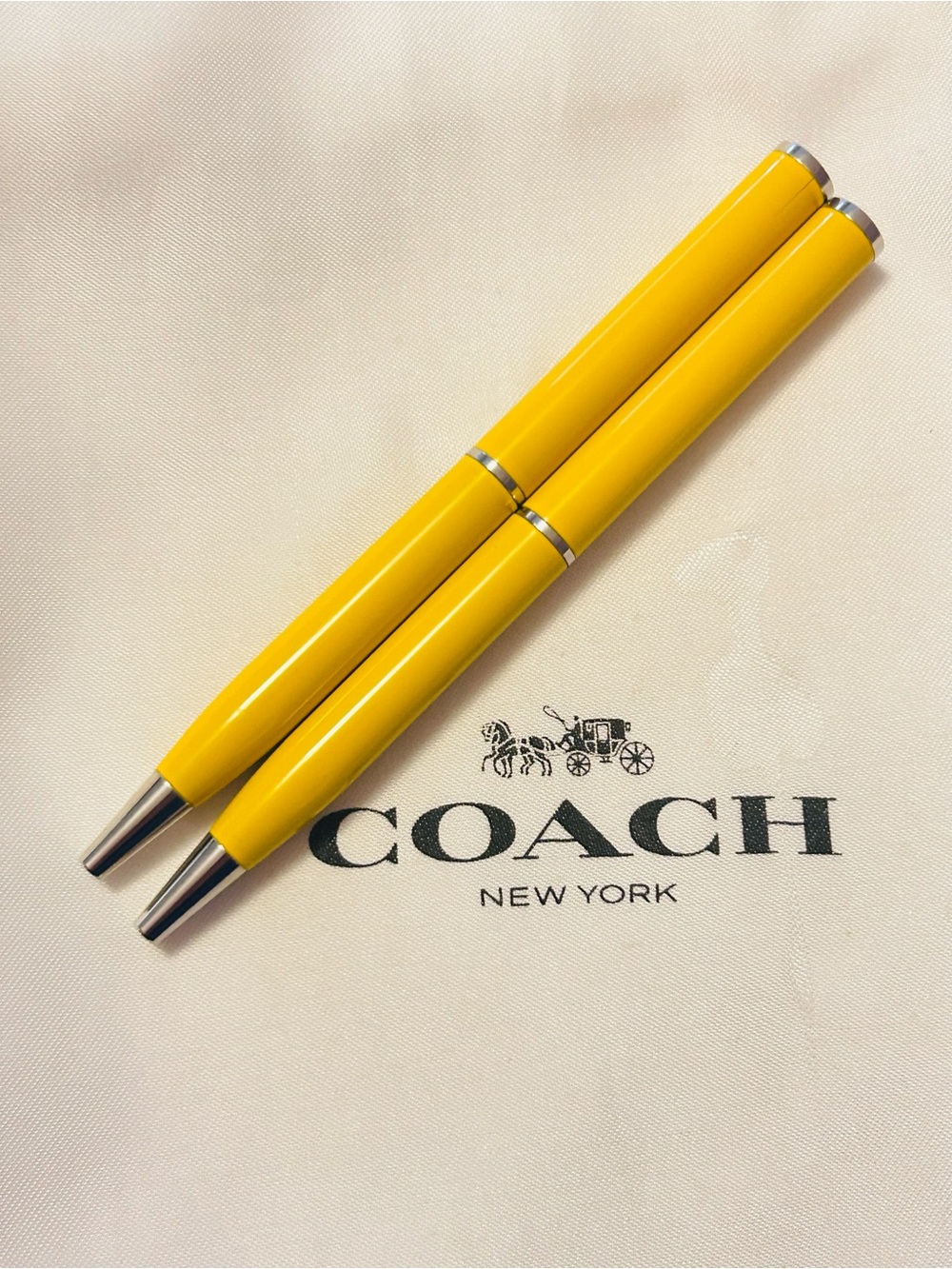 Coach Mini Yellow and Silver Tone Pens/ Keychain/ Bag Charm (PRICE IS FOR ONE) - Picture 6 of 6